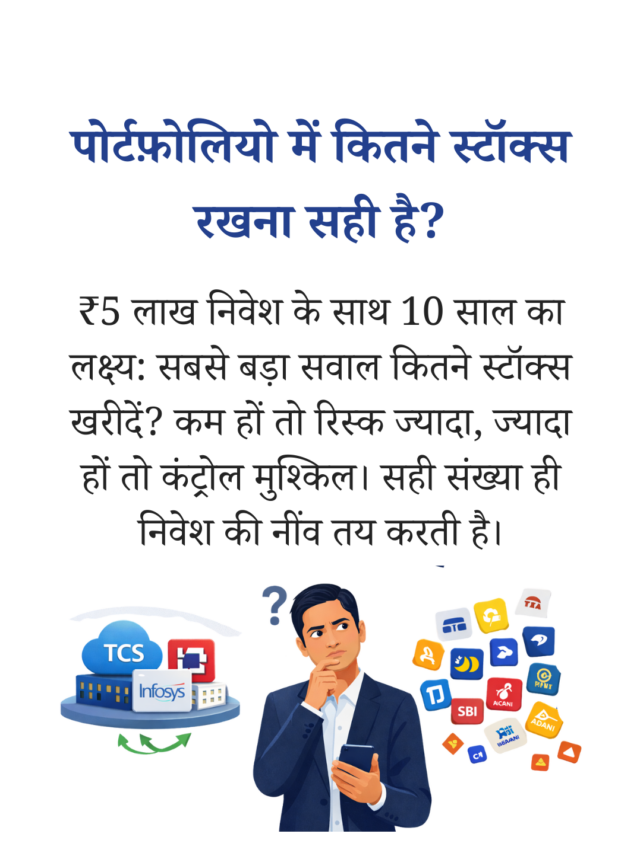 ₹5 लाख निवेश में कितने स्टॉक्स रखें? जानिए सही संख्या